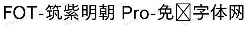 FOT-筑紫明朝 Pro字体转换